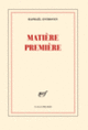 Couverture Matière première (Raphaël Enthoven)
