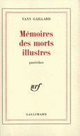 Couverture Mémoires des morts illustres ()