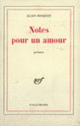 Couverture Notes pour un amour (Alain Bosquet)