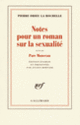 Couverture Notes pour un roman sur la sexualité/Parc Monceau (Pierre Drieu la Rochelle)