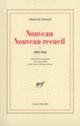 Couverture Nouveau Nouveau Recueil (Francis Ponge)