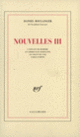 Couverture Nouvelles III (Daniel Boulanger)