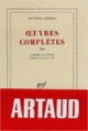 Couverture Œuvres complètes (Antonin Artaud)