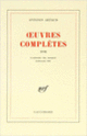 Couverture Œuvres complètes (Antonin Artaud)