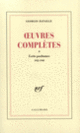Couverture Œuvres complètes (Georges Bataille)