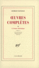 Couverture Œuvres complètes (Georges Bataille)