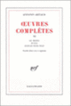 Couverture Œuvres complètes (Antonin Artaud)