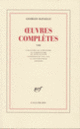 Couverture Œuvres complètes (Georges Bataille)