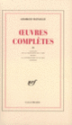 Couverture Œuvres complètes (Georges Bataille)