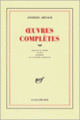 Couverture Œuvres complètes (Antonin Artaud)