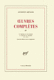 Couverture Œuvres complètes (Antonin Artaud)