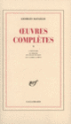 Couverture Œuvres complètes (Georges Bataille)