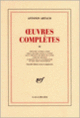 Couverture Œuvres complètes (Antonin Artaud)