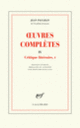 Couverture Œuvres complètes (Jean Paulhan)