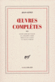 Couverture Œuvres complètes (Jean Genet)