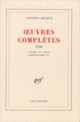 Couverture Œuvres complètes (Antonin Artaud)