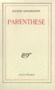 Couverture Parenthèse (Jacques Lemarchand)