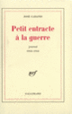 Couverture Petit entracte à la guerre (José Cabanis)