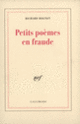 Couverture Petits poèmes en fraude (Richard Rognet)