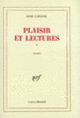 Couverture Plaisir et lectures (José Cabanis)