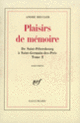 Couverture Plaisirs de mémoire (André Beucler)