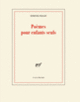 Couverture Poèmes pour enfants seuls (Étienne Paulin)