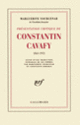 Couverture Poèmes (Constantin Cavafis,Marguerite Yourcenar)