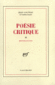 Couverture Poésie critique (Jean Cocteau)