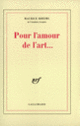 Couverture Pour l'amour de l'art... (Maurice Rheims)