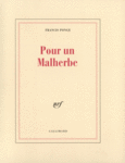 Couverture Pour un Malherbe ()