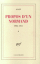 Couverture Propos d'un Normand ( Alain)