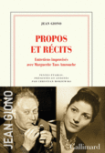 Couverture Propos et récits ()