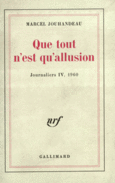 Couverture Que tout n'est qu'allusion ()
