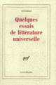 Couverture Quelques essais de littérature universelle ( Étiemble)