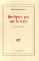 Couverture Quelques pas sur la terre (Madeleine Chapsal)