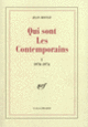 Couverture Qui sont les contemporains (Jean Ristat)