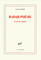 Couverture Radar poésie (Alain Badiou)