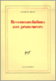 Couverture Recommandations aux promeneurs (Jacques Réda)