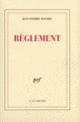 Couverture Règlement (Jean-Pierre Maurel)