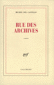 Couverture Rue des Archives (Michel Del Castillo)