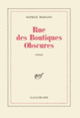 Couverture Rue des Boutiques Obscures (Patrick Modiano)
