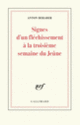 Couverture Signes d'un fléchissement à la troisième semaine du Jeûne (Anton Beraber)