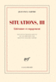 Couverture Situations (Jean-Paul Sartre)