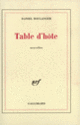 Couverture Table d'hôte (Daniel Boulanger)