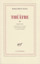 Couverture Théâtre (Marguerite Duras)