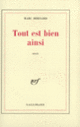 Couverture Tout est bien ainsi (Marc Bernard)