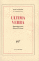 Couverture Ultima verba (Jean Guitton,Gérard Prévost)