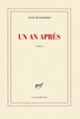 Couverture Un an après (Anne Wiazemsky)