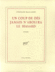 Couverture Un Coup de dés jamais n'abolira le hasard (Stéphane Mallarmé)