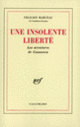 Couverture Une insolente liberté (Félicien Marceau)